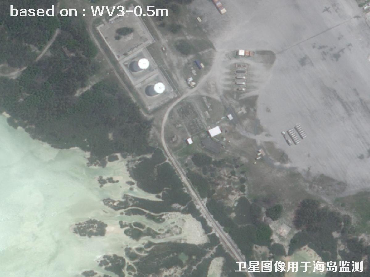 WorldView3卫星拍摄的某海岛基地0.5米卫星图像