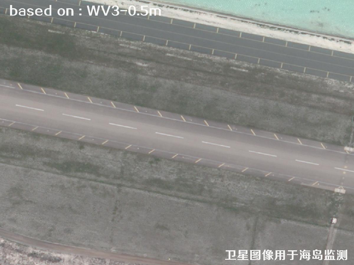 WorldView3卫星拍摄的某海岛基地0.5米卫星图像