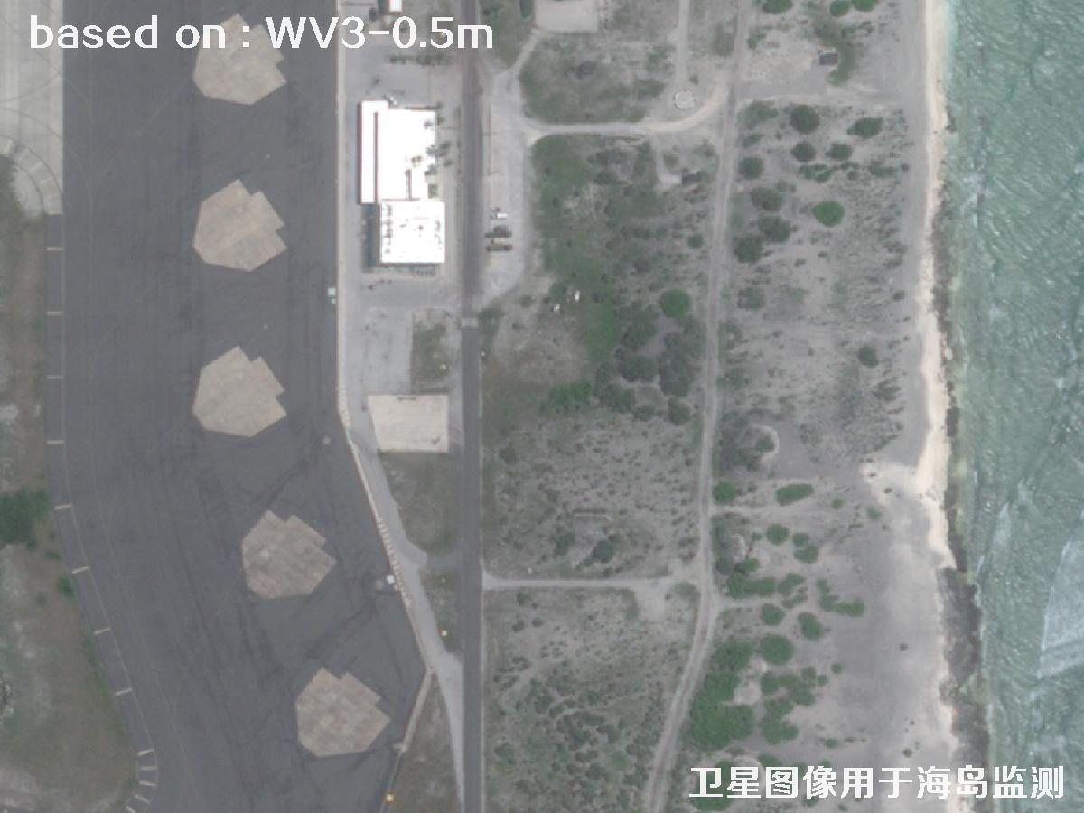 WorldView3卫星拍摄的某海岛基地0.5米卫星图像