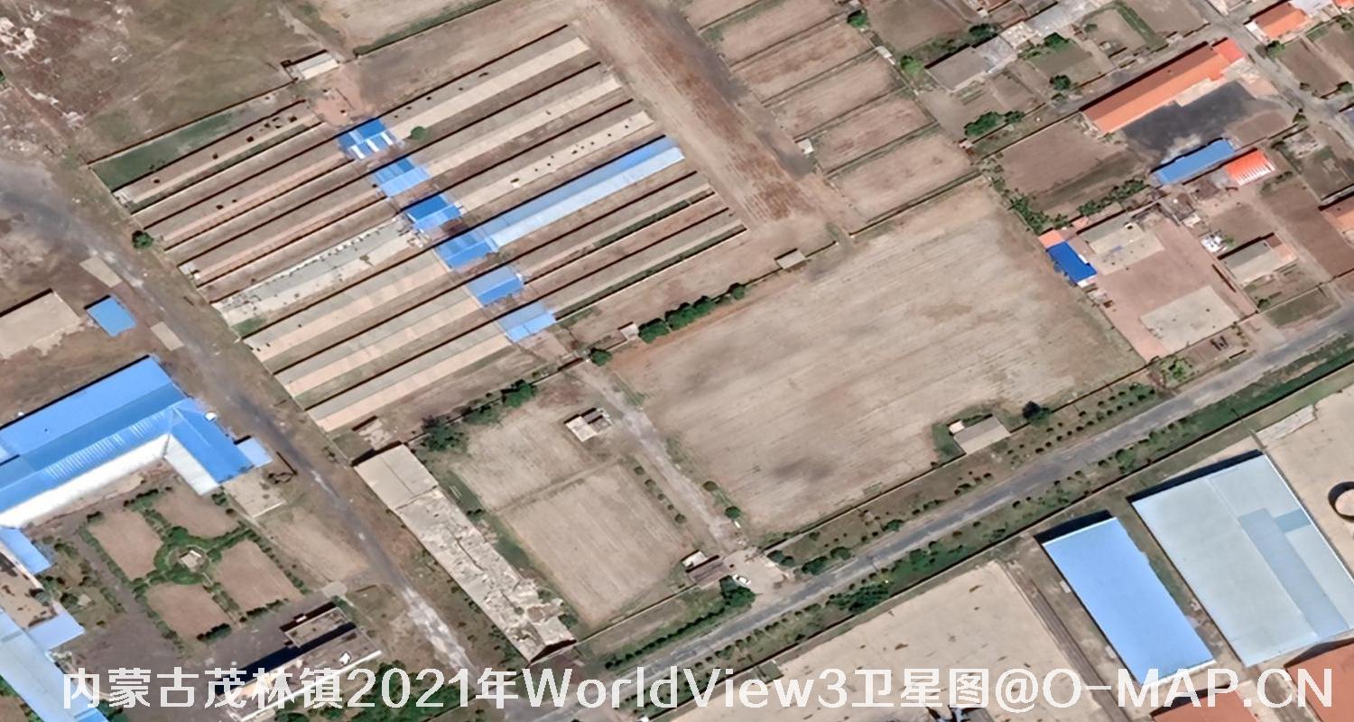 WorldView3卫星2021年拍摄的内蒙古茂林镇0.3米卫星图