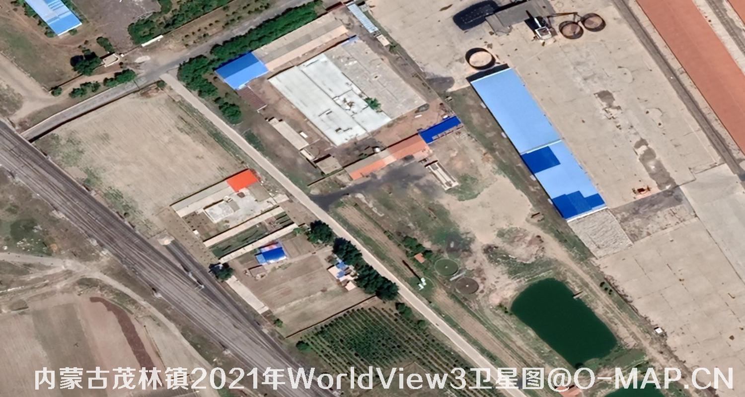 WorldView3卫星2021年拍摄的内蒙古茂林镇0.3米卫星图