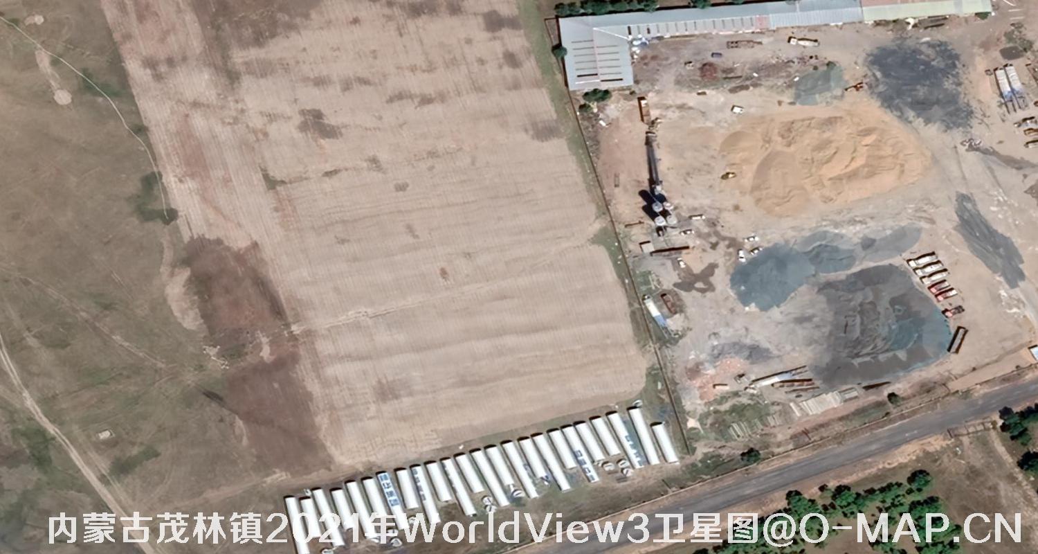 WorldView3卫星2021年拍摄的内蒙古茂林镇0.3米卫星图