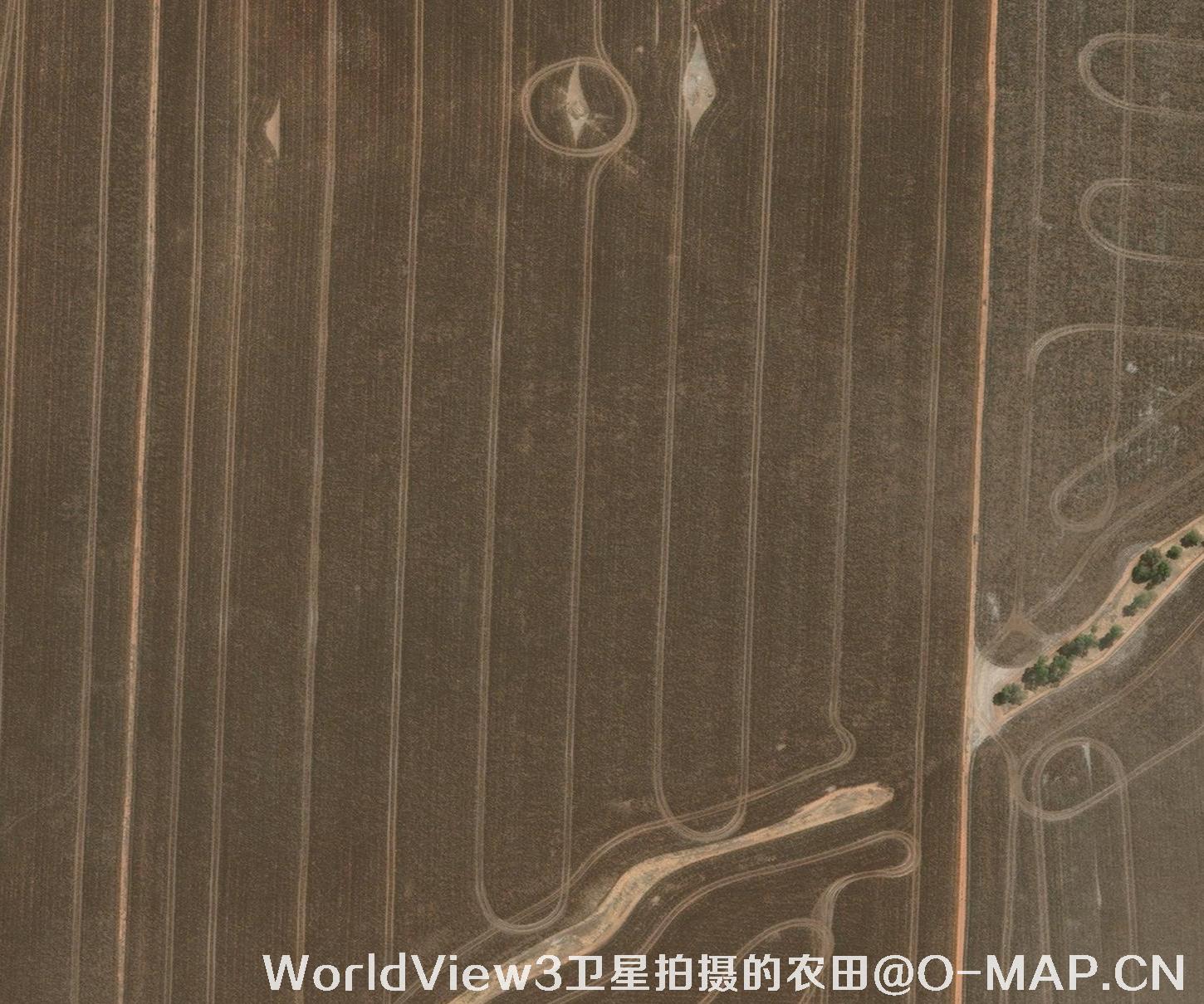 0.3米分辨率的农田WorldView3卫星图