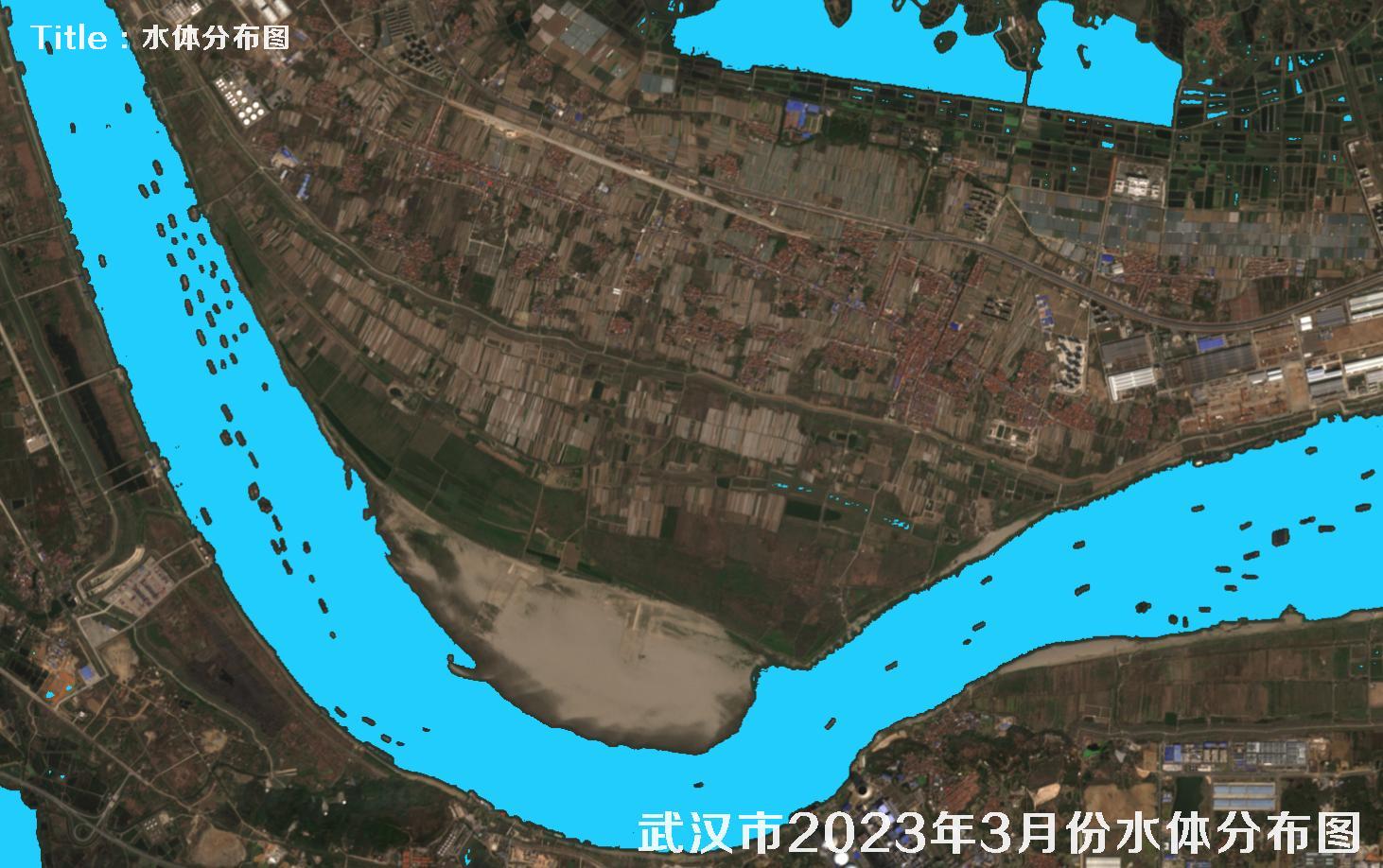 湖北省武汉市2023年3月份最新水体分布图