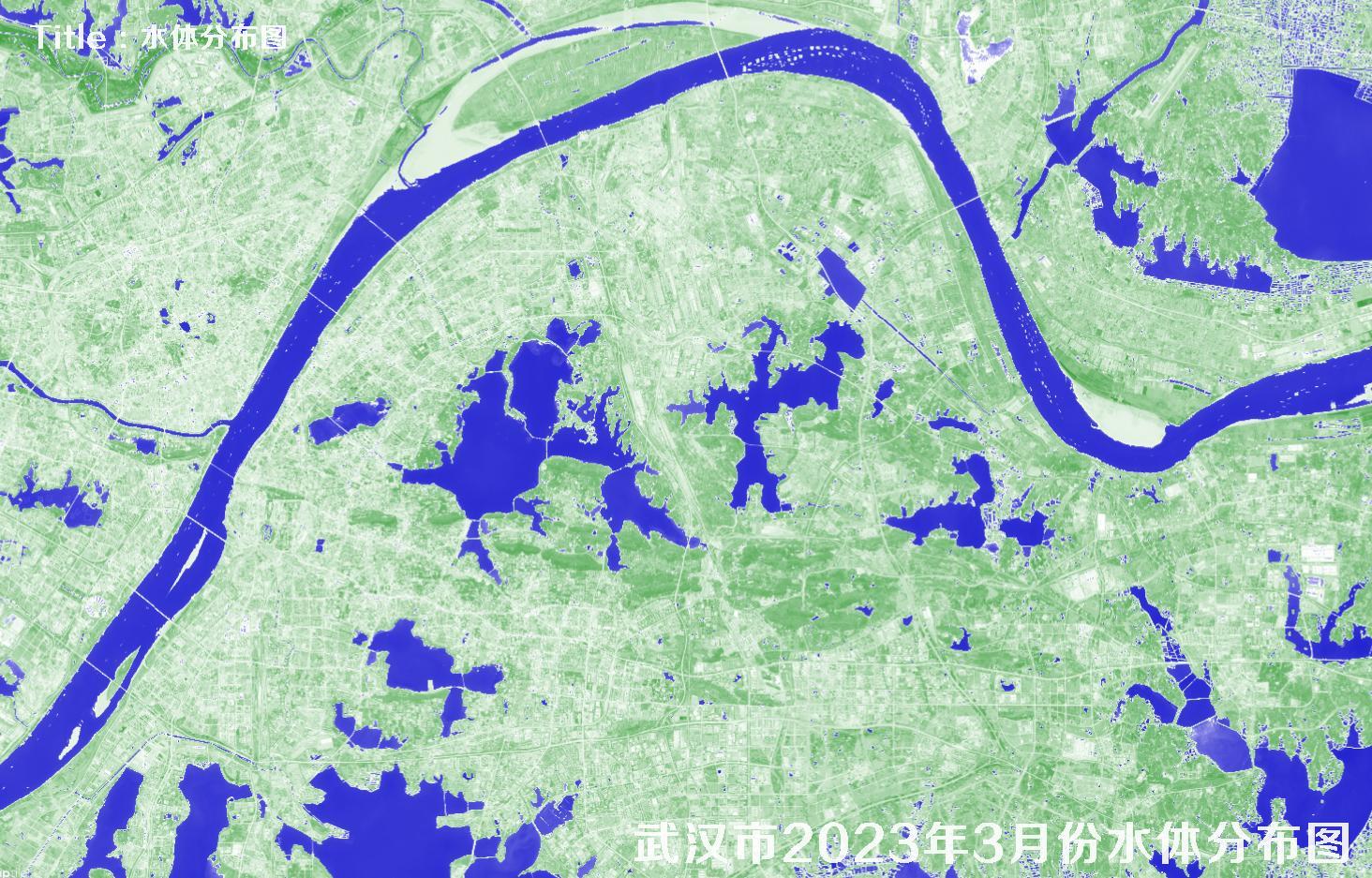 湖北省武汉市2023年3月份最新水体分布图