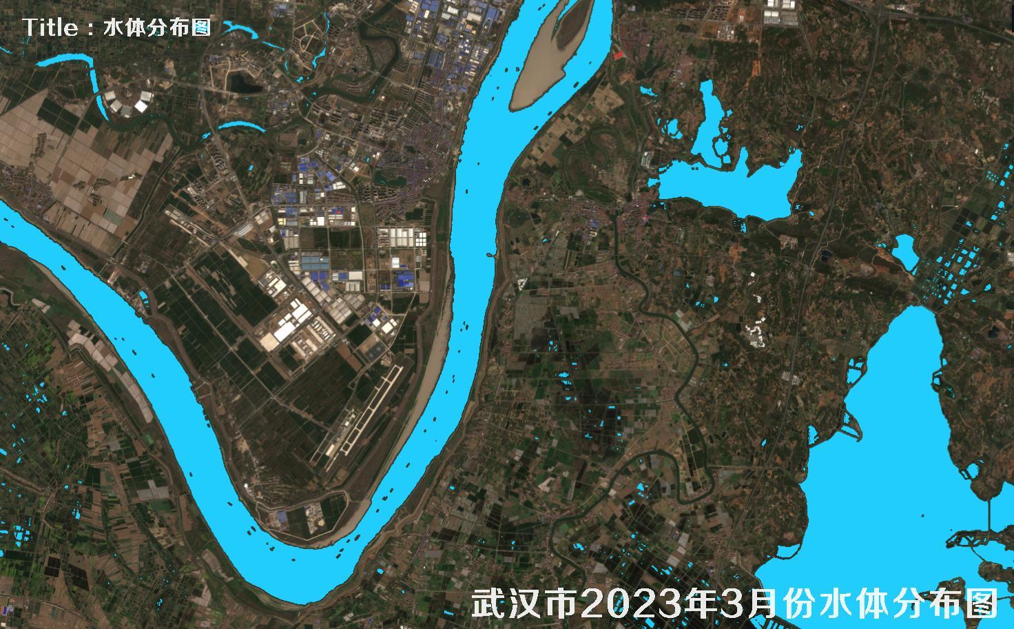 湖北省武汉市2023年3月份最新水体分布图