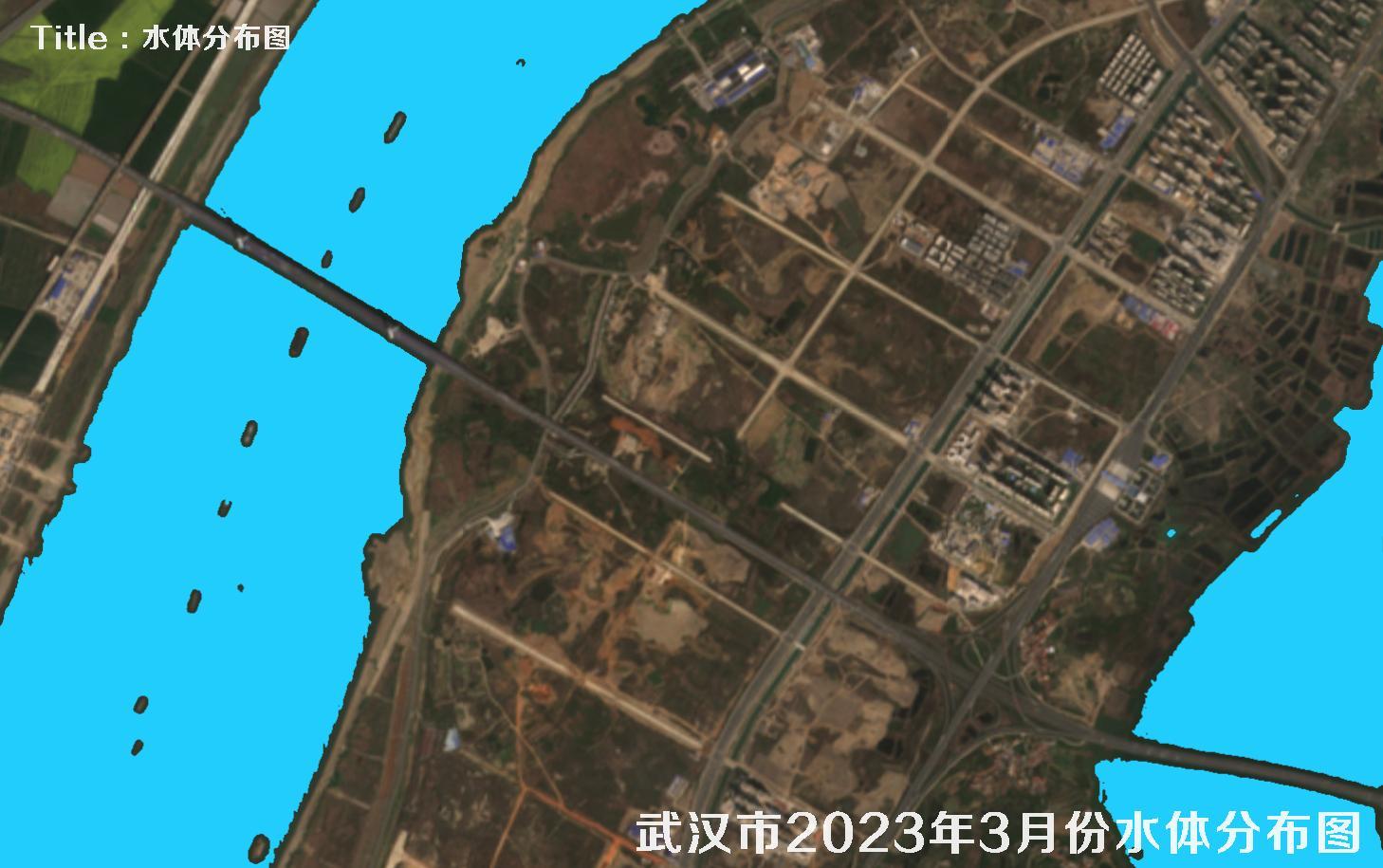 湖北省武汉市2023年3月份最新水体分布图