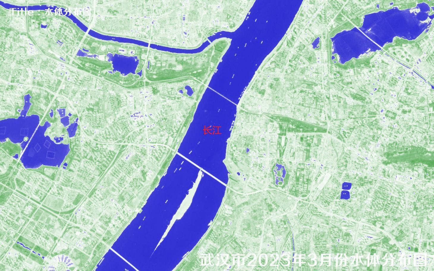 湖北省武汉市2023年3月份最新水体分布图
