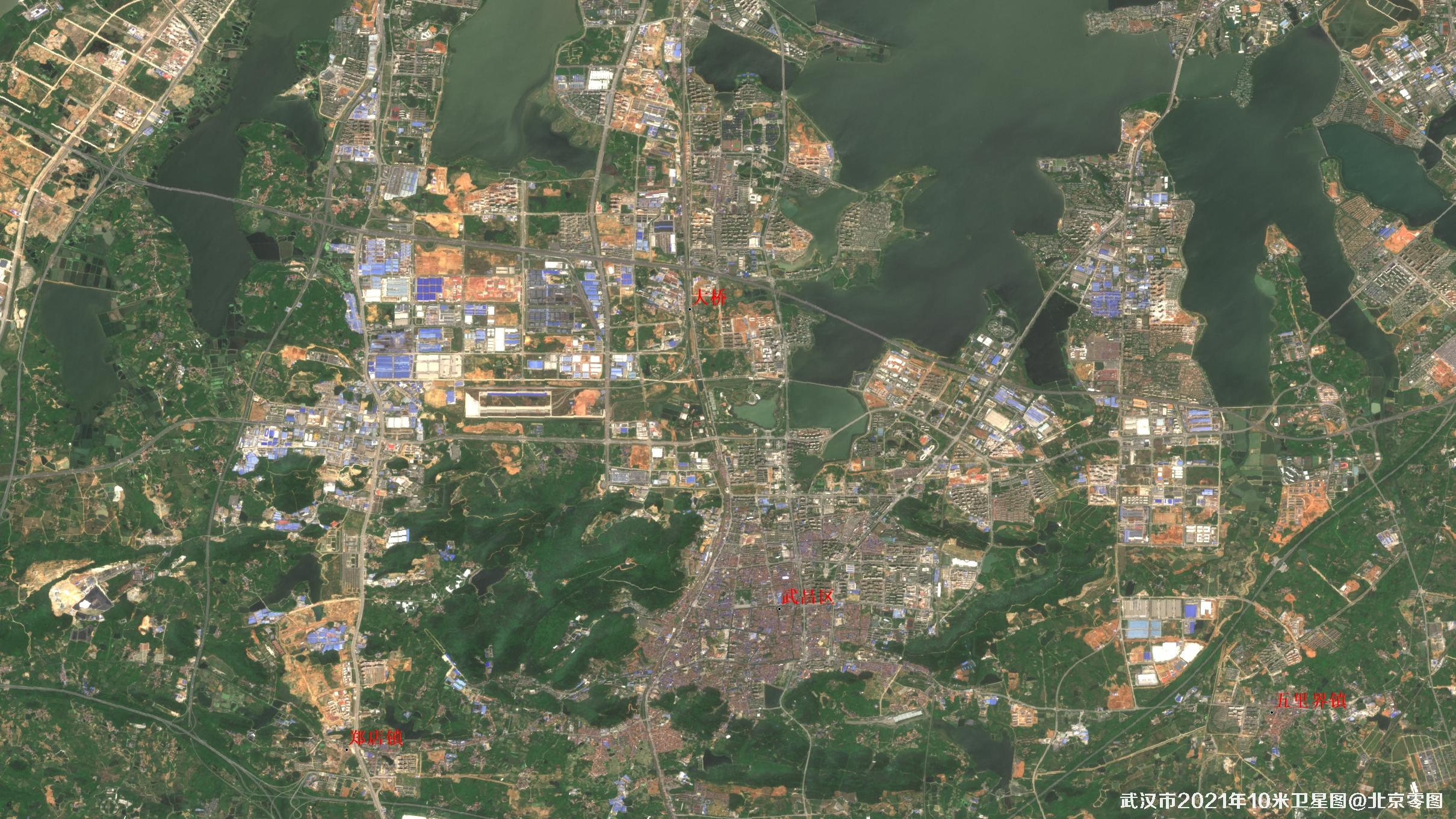 武汉市2021年10米卫星图