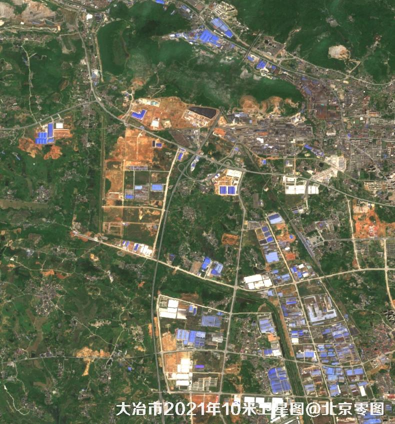大冶市2021年10米卫星图