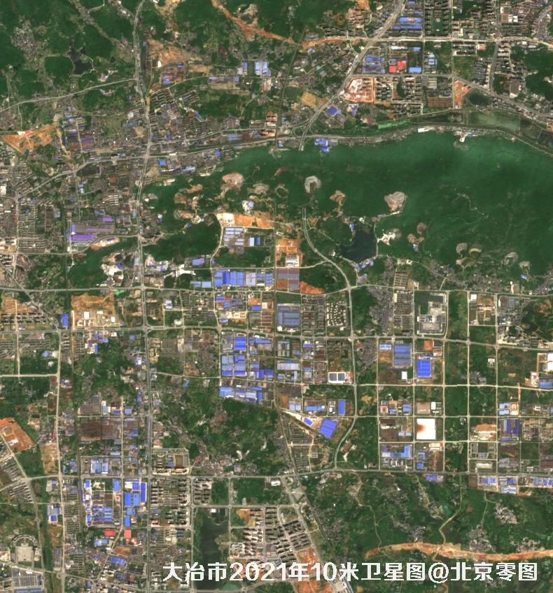 大冶市2021年10米卫星图