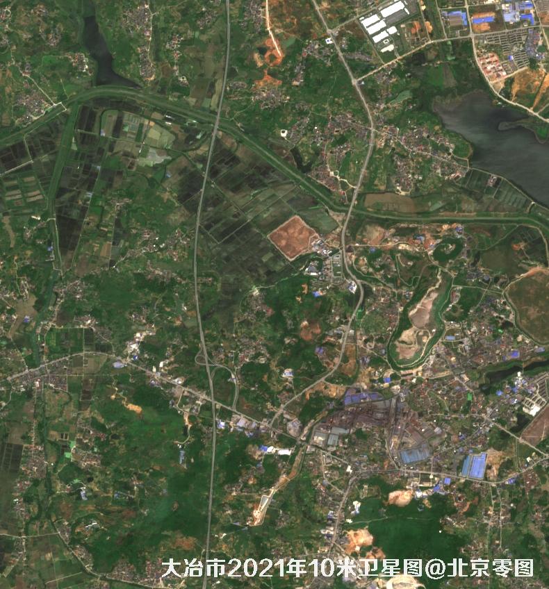 大冶市2021年10米卫星图