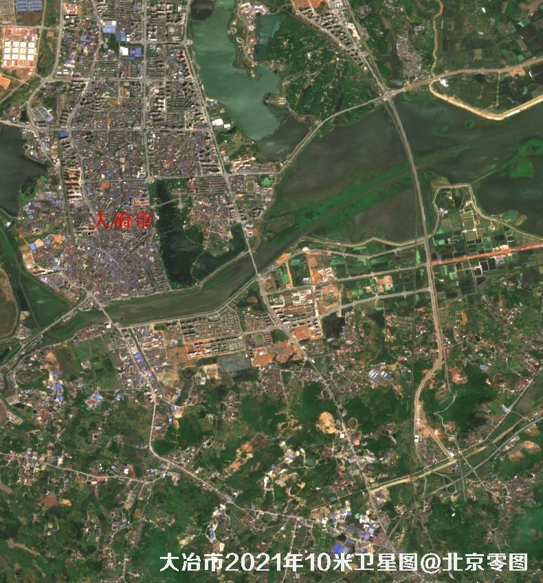 大冶市2021年10米卫星图