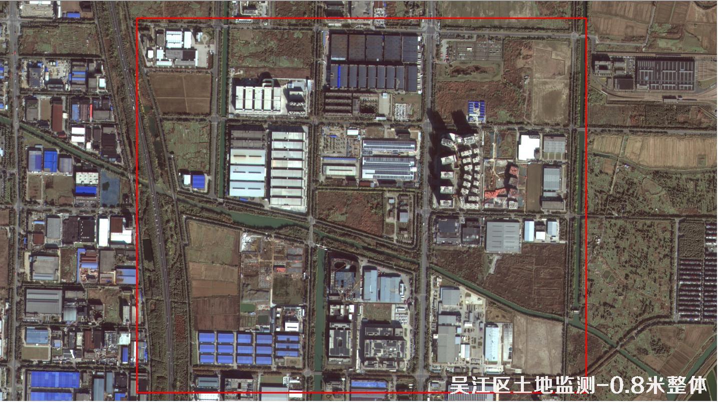 江苏省吴江区建筑工地和裸土裸地不同分辨率卫星图效果对比