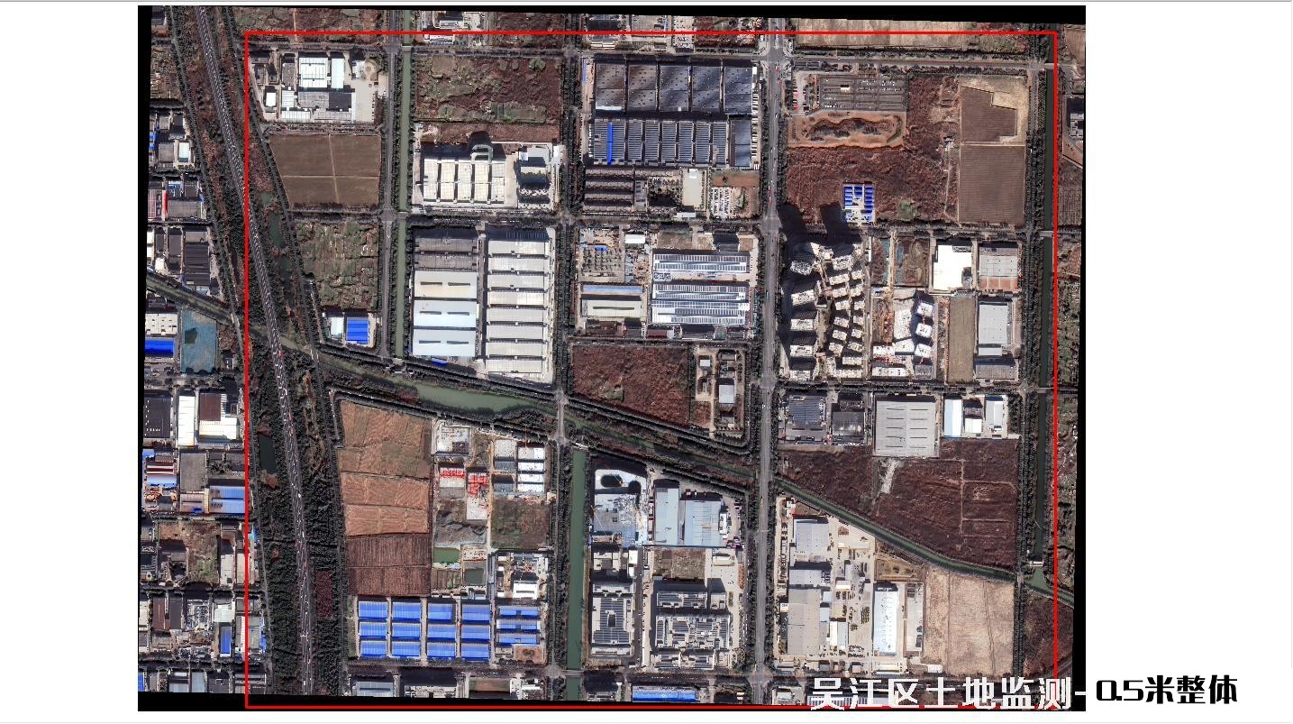 江苏省吴江区建筑工地和裸土裸地不同分辨率卫星图效果对比