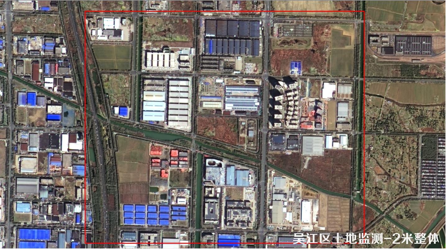 江苏省吴江区建筑工地和裸土裸地不同分辨率卫星图效果对比