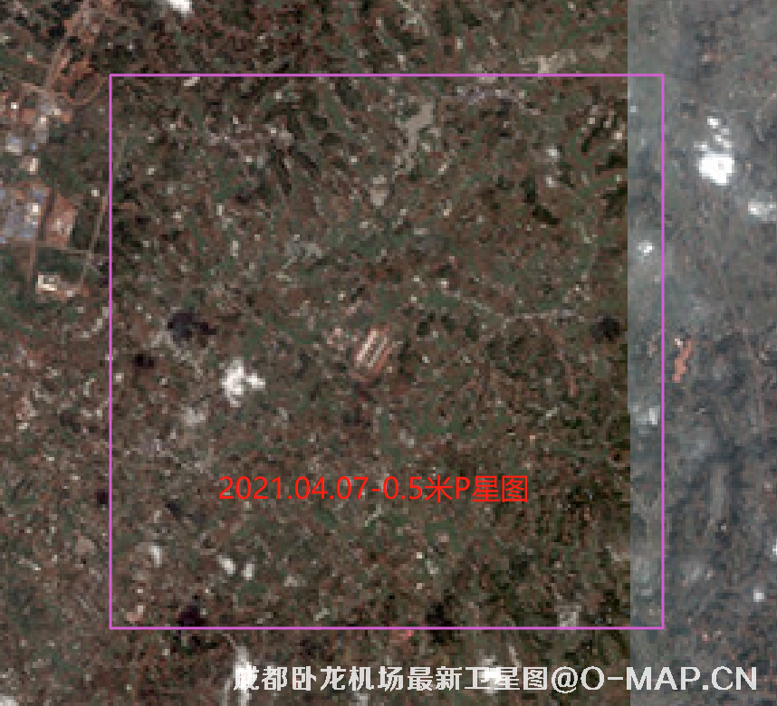 吉林一号卫星拍摄的湖北省武汉市卧龙机场2021年卫星图