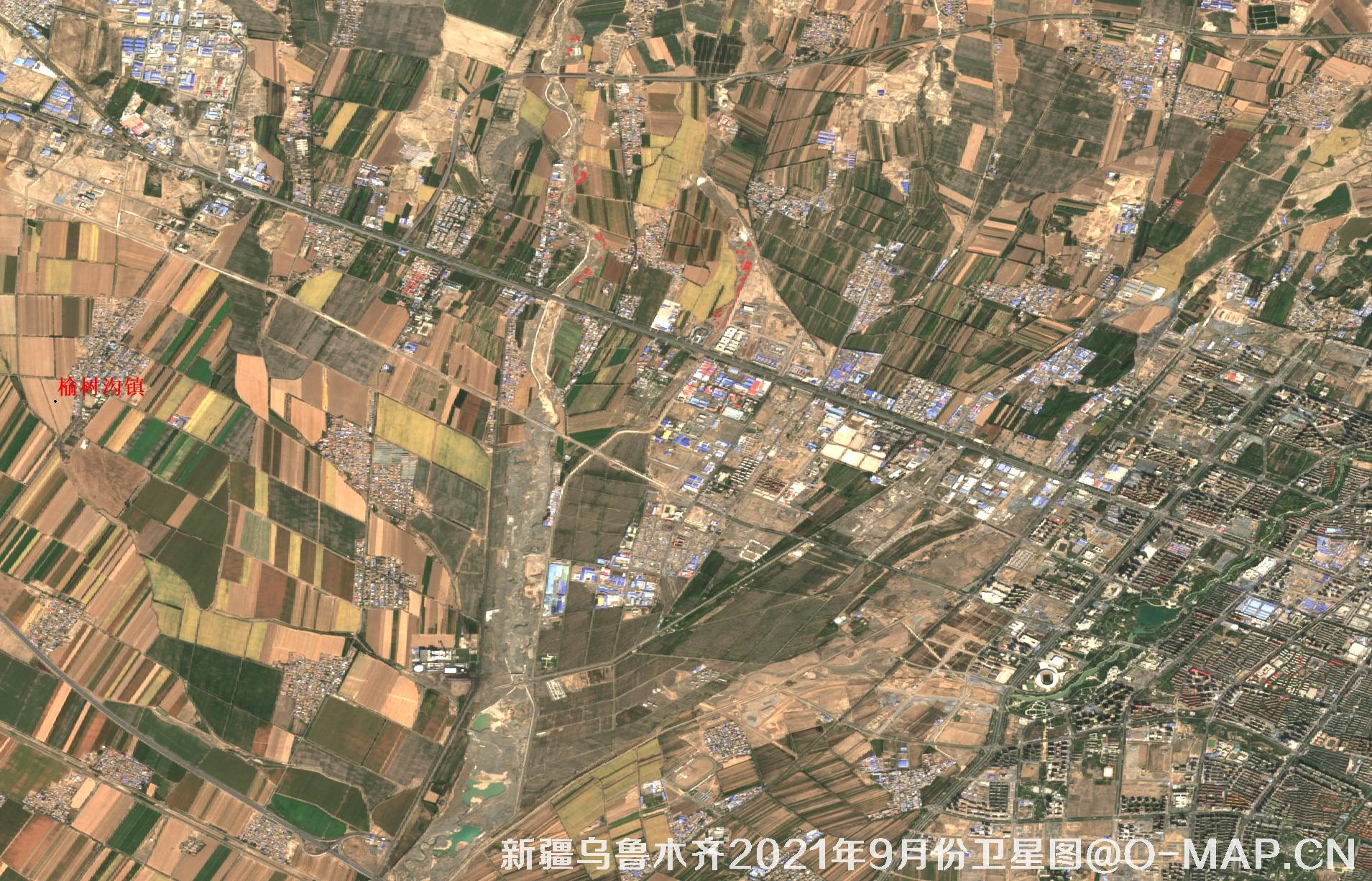 新疆乌鲁木齐2021年9月份最新卫星图