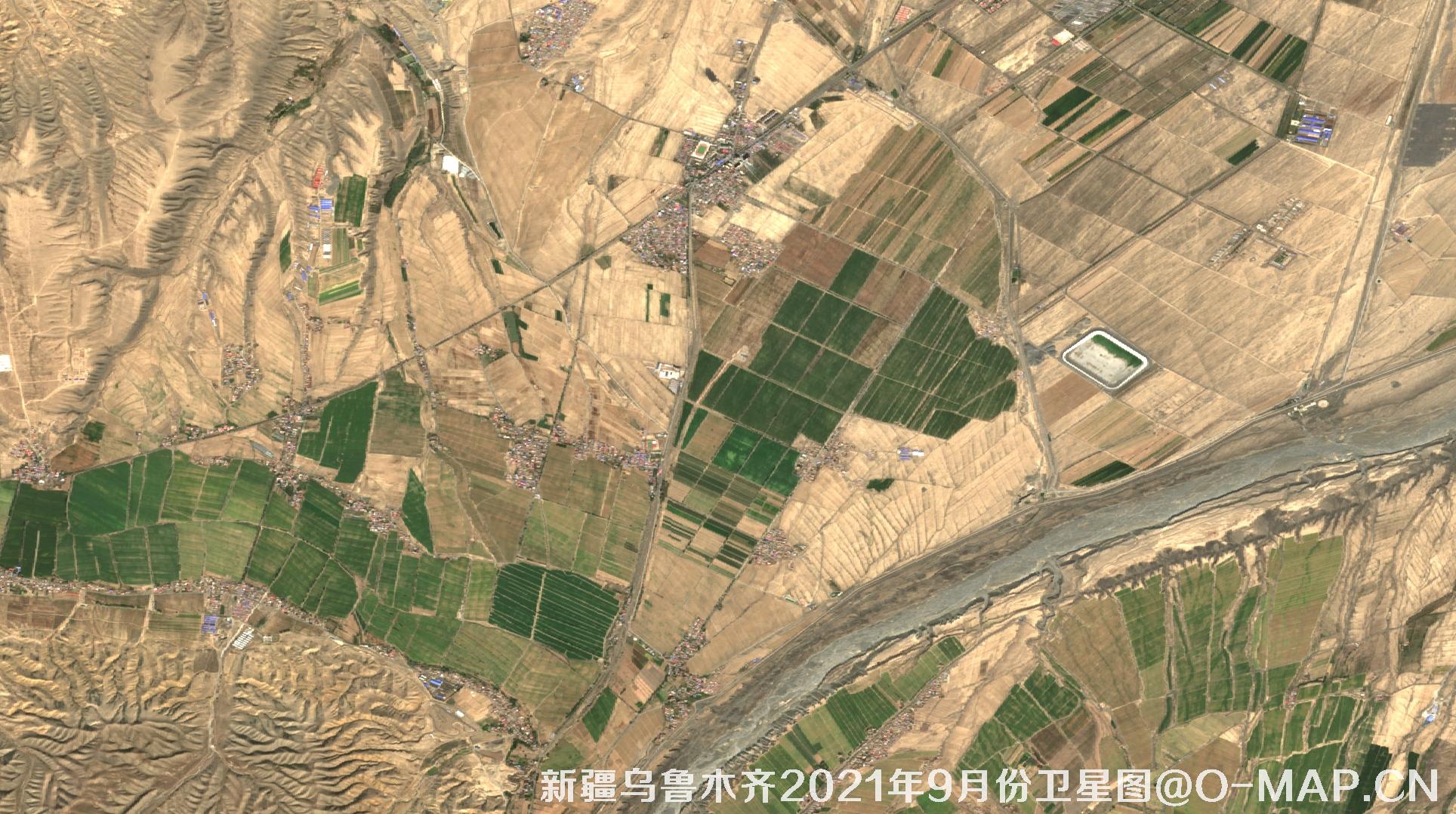 新疆乌鲁木齐2021年9月份最新卫星图