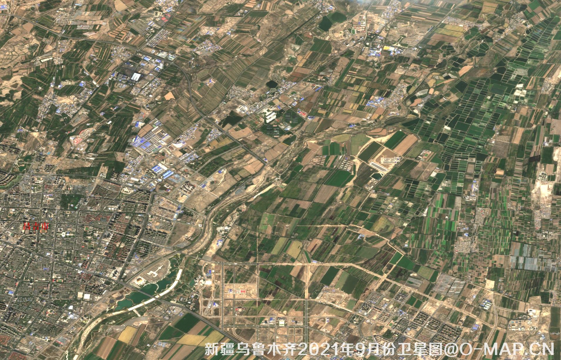 新疆乌鲁木齐2021年9月份最新卫星图