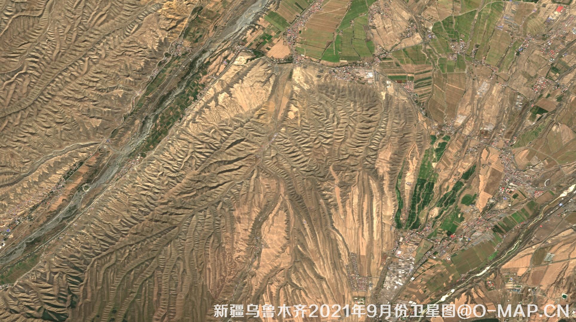 新疆乌鲁木齐2021年9月份最新卫星图