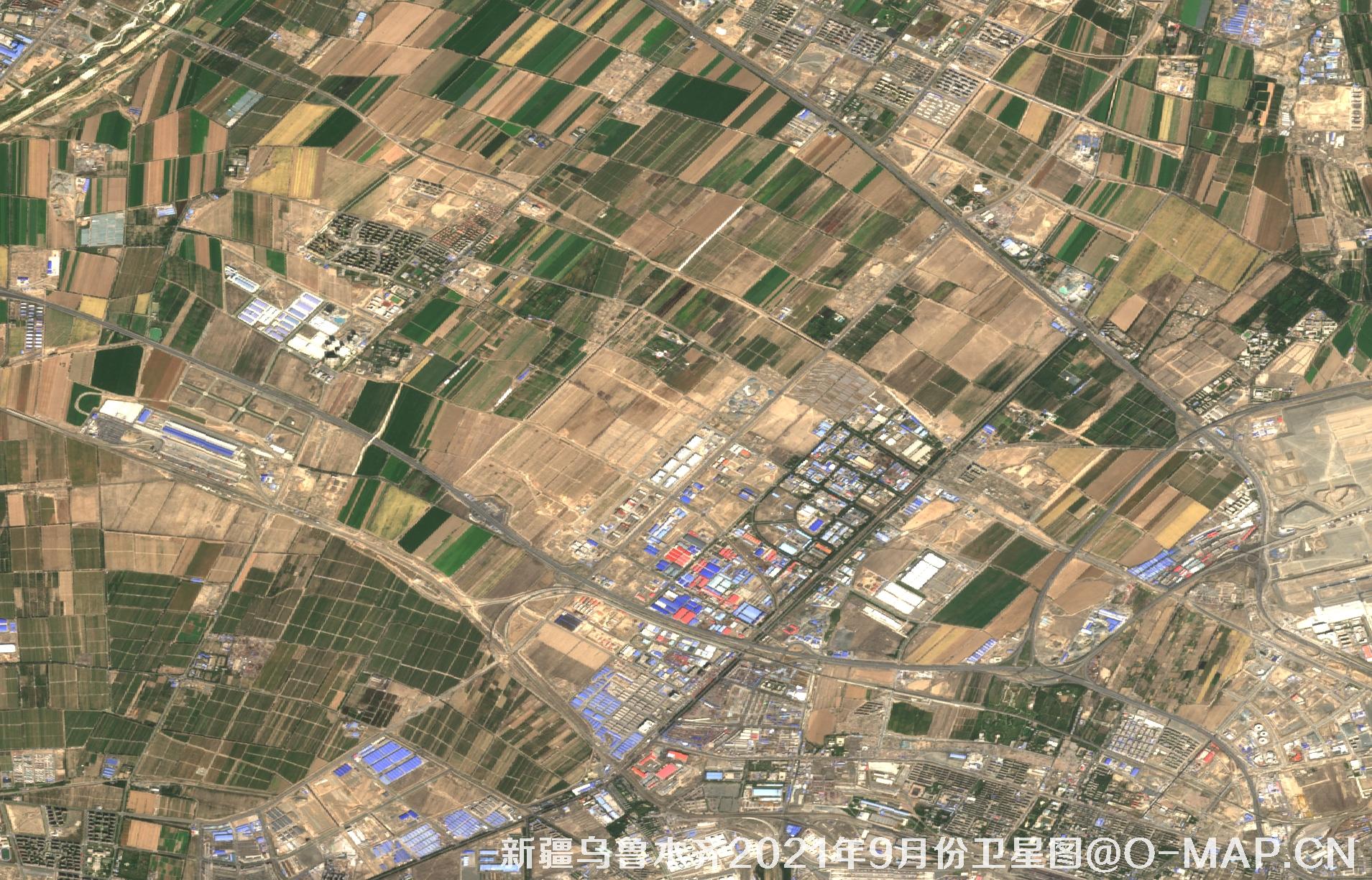 新疆乌鲁木齐2021年9月份最新卫星图