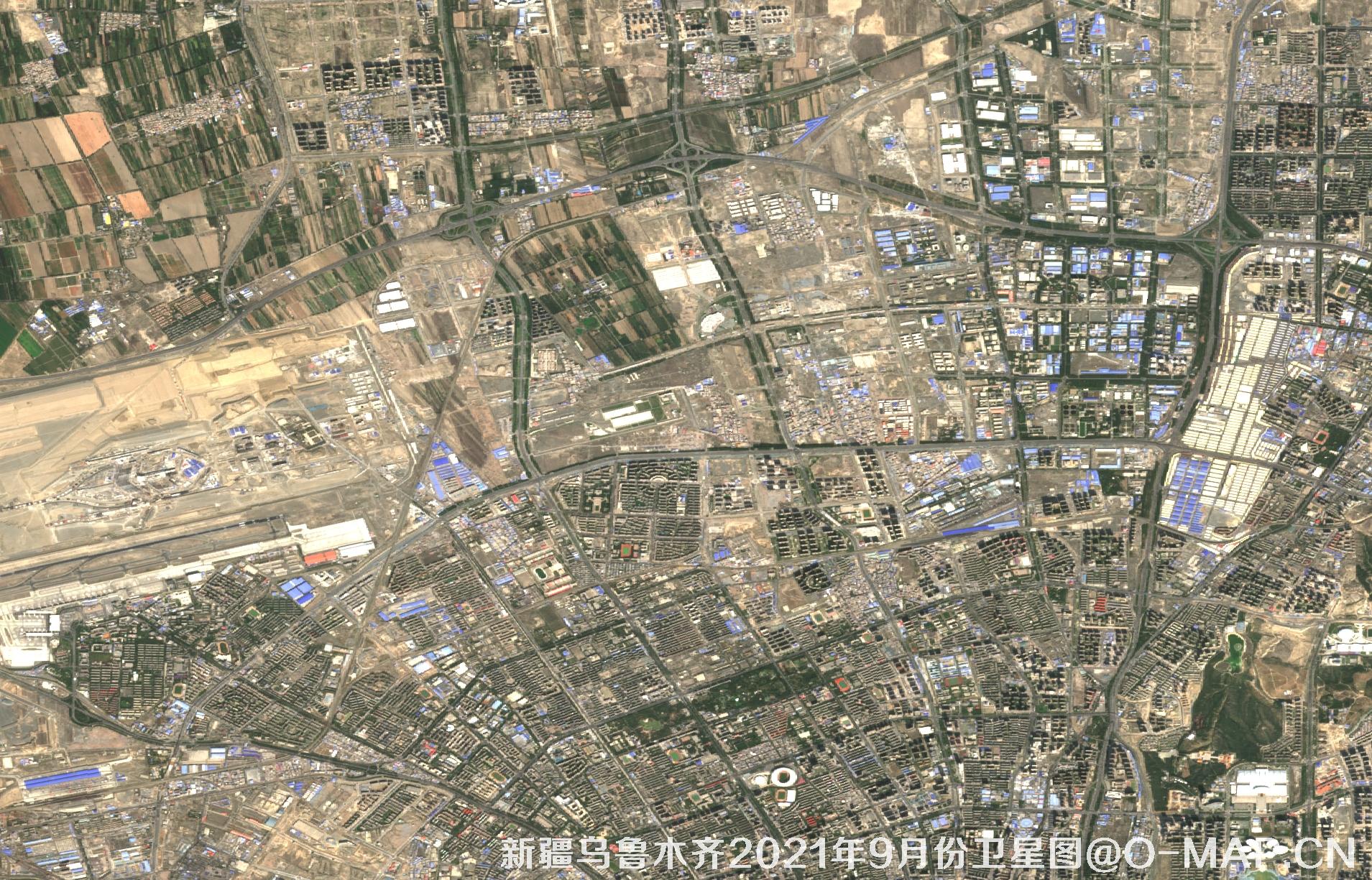 新疆乌鲁木齐2021年9月份最新卫星图