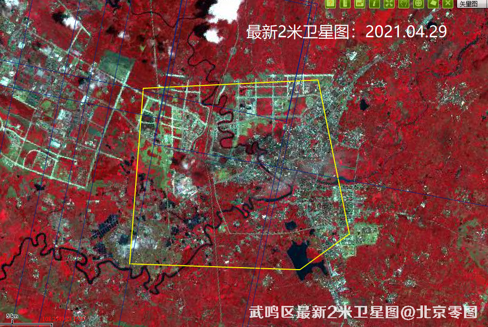 武鸣区最新卫星图查询结果