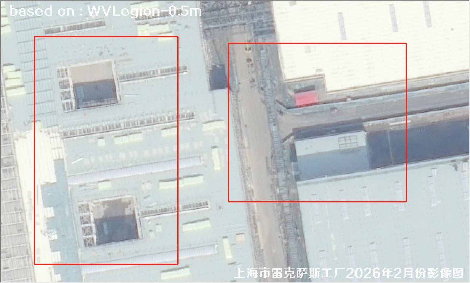 上海市雷克萨斯工厂2026年2月份WorldViewLegion卫星影像图