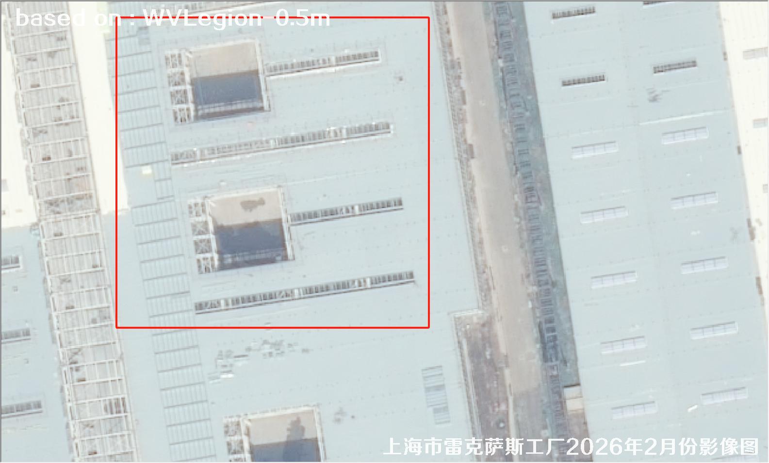 上海市雷克萨斯工厂2026年2月份WorldViewLegion卫星影像图