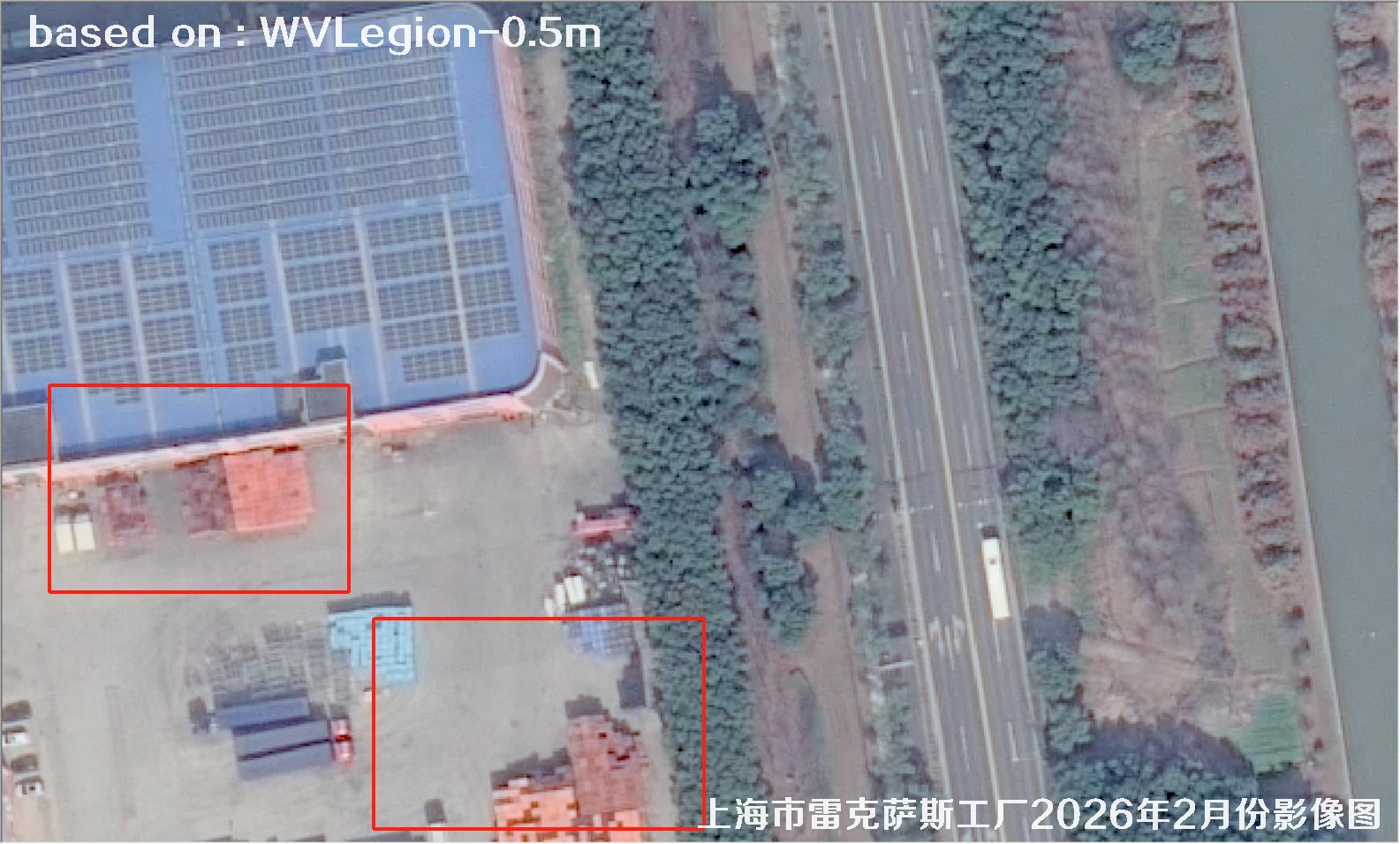 上海市雷克萨斯工厂2026年2月份WorldViewLegion卫星影像图