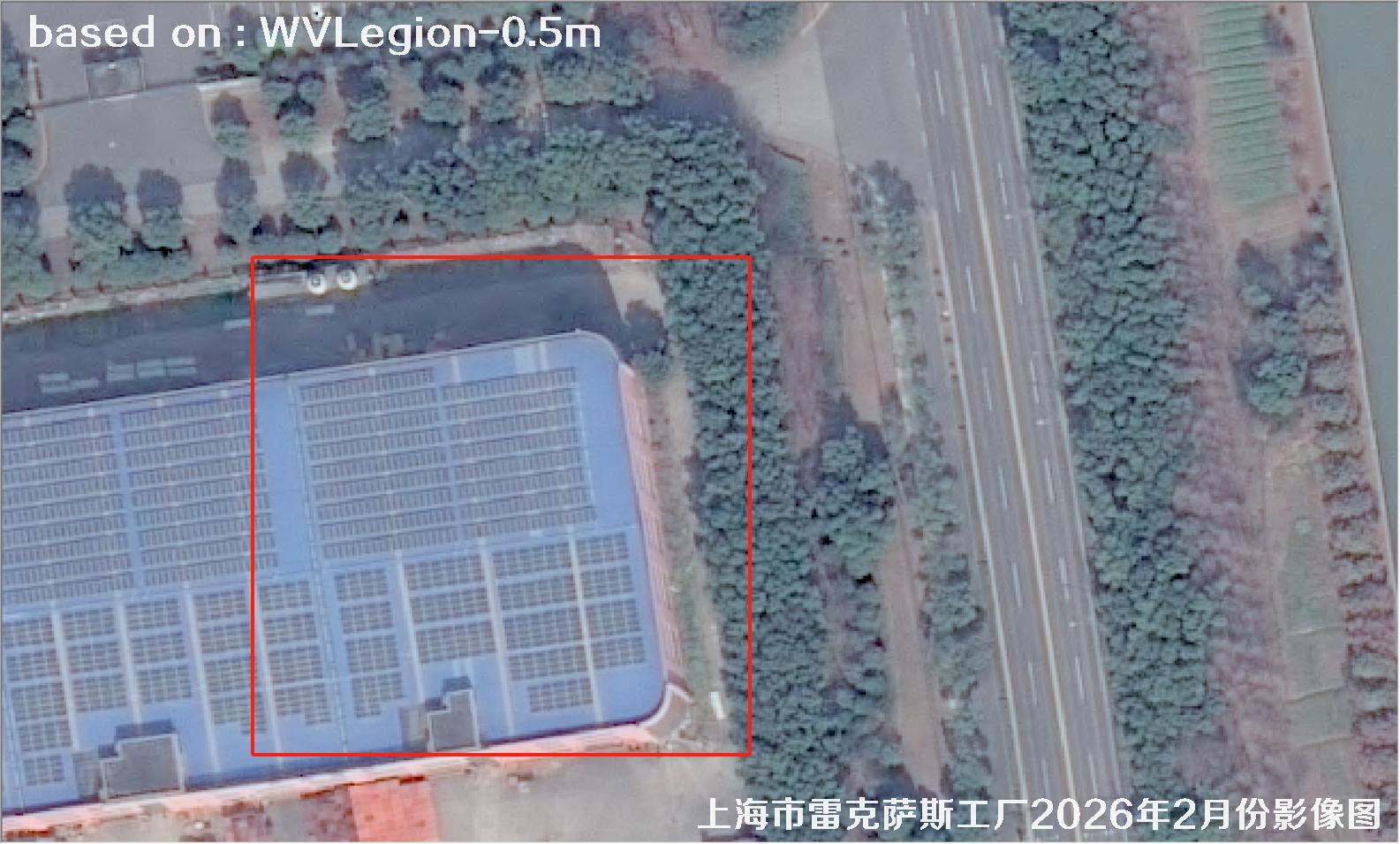上海市雷克萨斯工厂2026年2月份WorldViewLegion卫星影像图