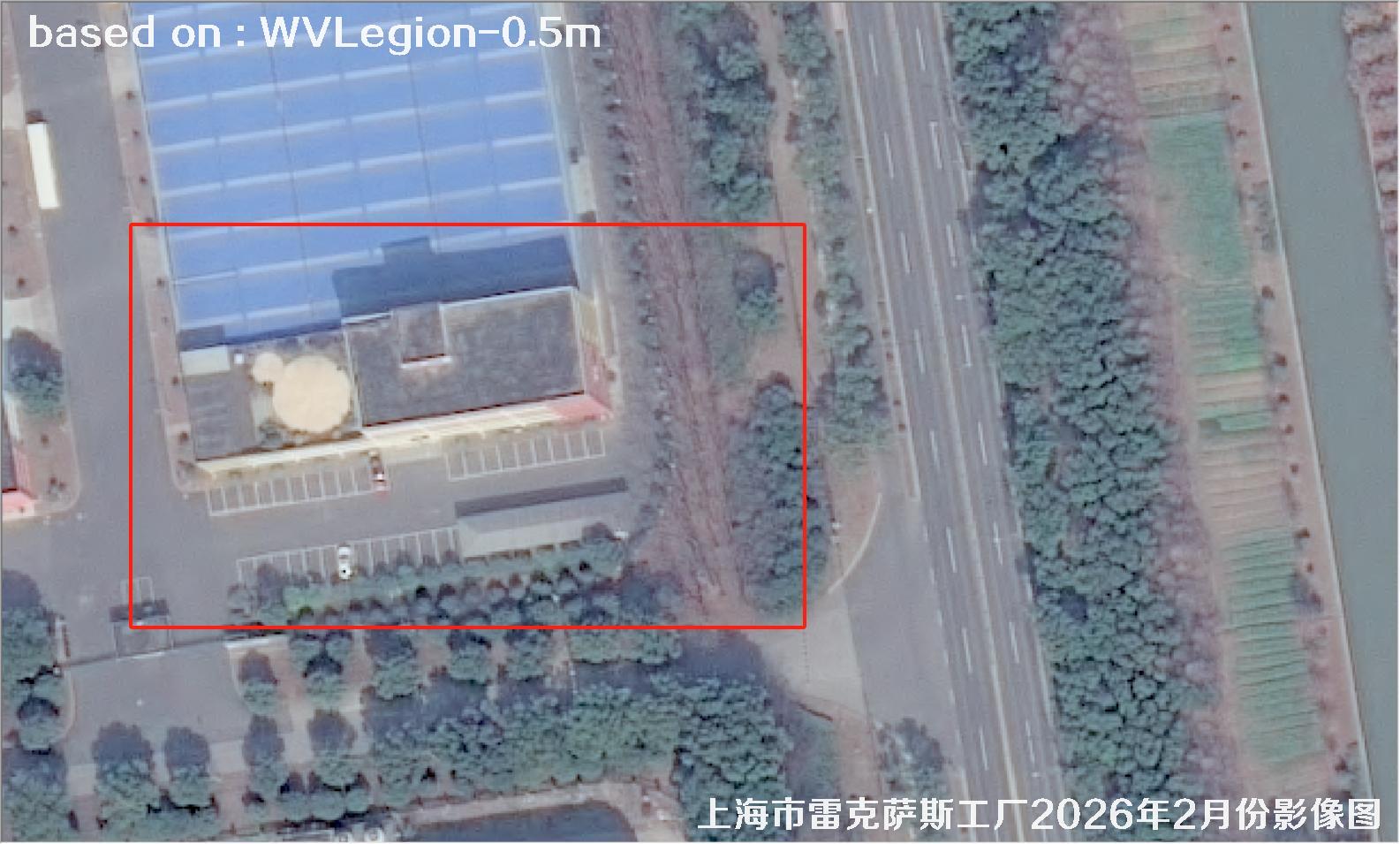 上海市雷克萨斯工厂2026年2月份WorldViewLegion卫星影像图