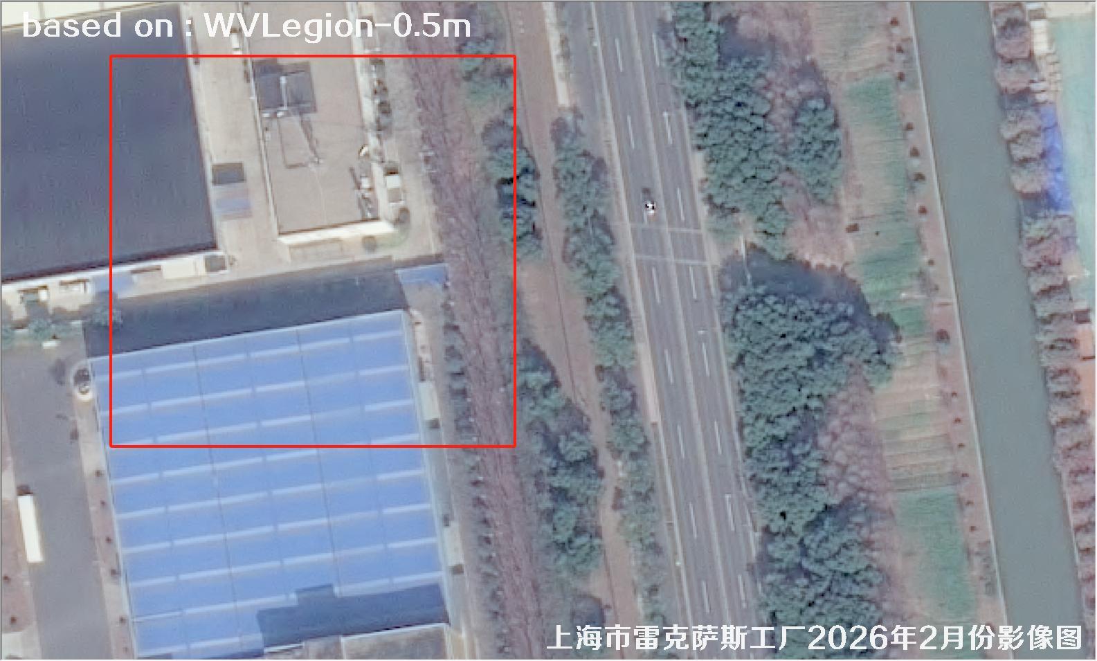 上海市雷克萨斯工厂2026年2月份WorldViewLegion卫星影像图