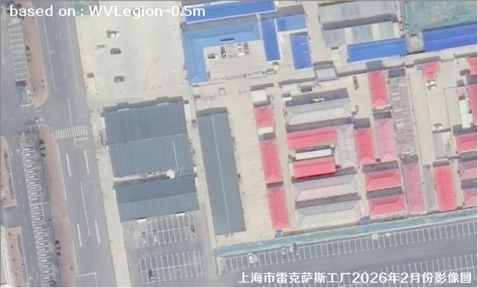 上海市雷克萨斯工厂2026年2月份WorldViewLegion卫星影像图