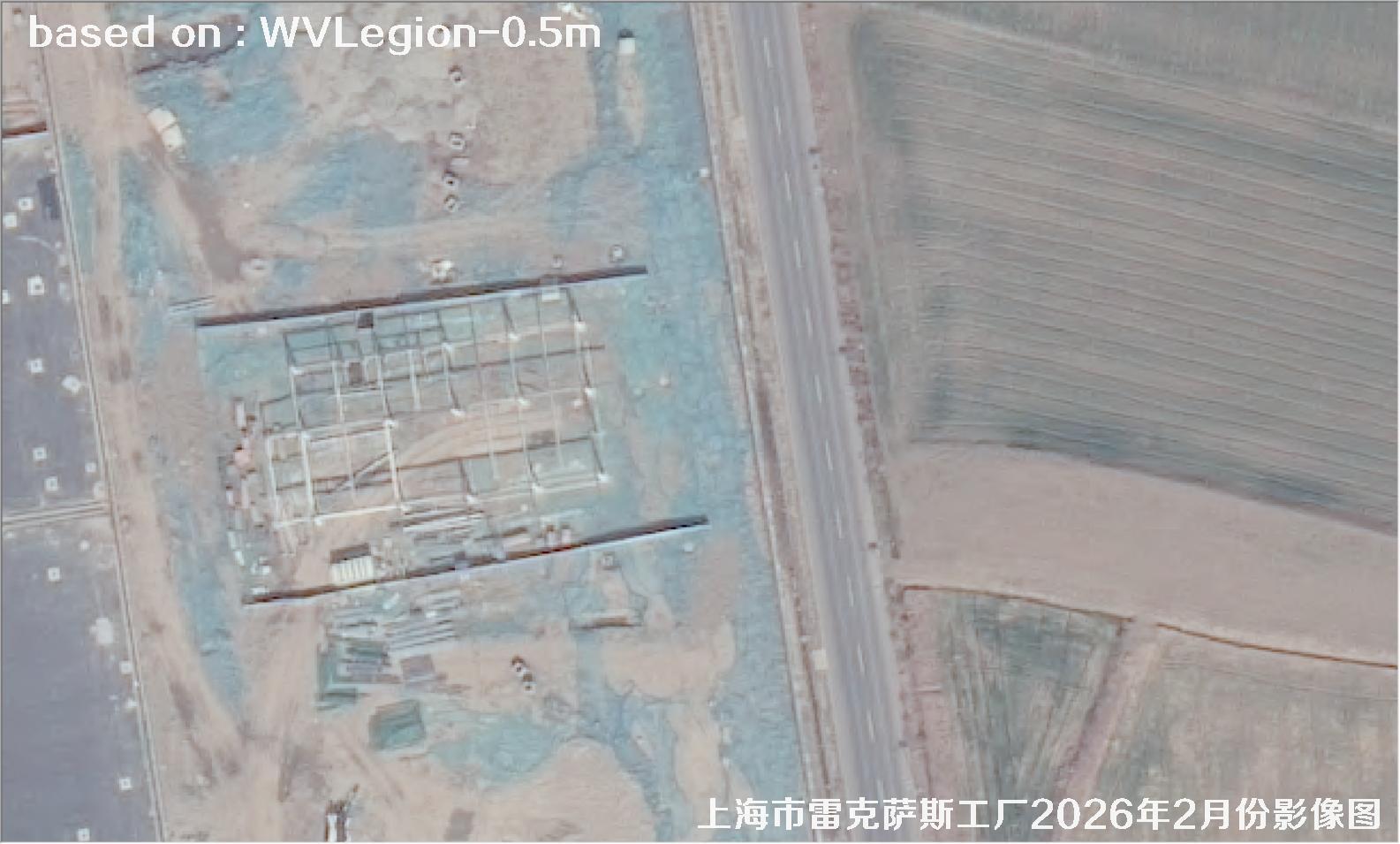 上海市雷克萨斯工厂2026年2月份WorldViewLegion卫星影像图