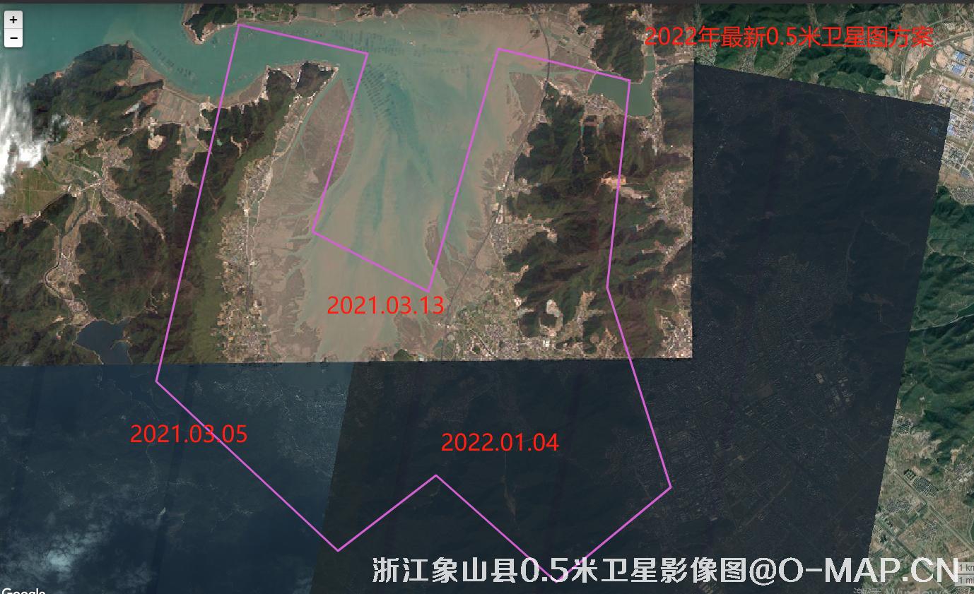 浙江省象山县最新高分辨率卫星影像数据查询结果