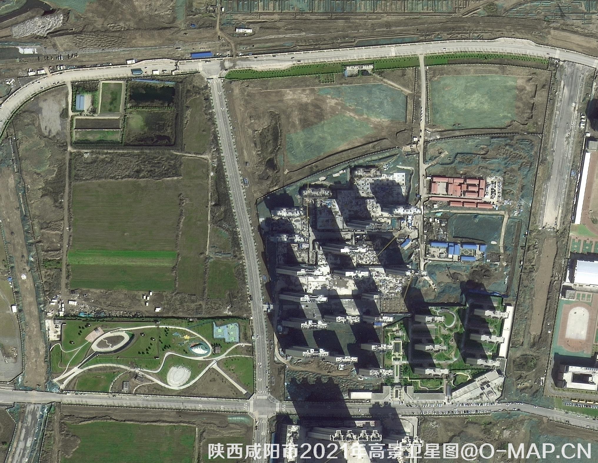 陕西省咸阳市2021年高景卫星0.5米分辨率影像图