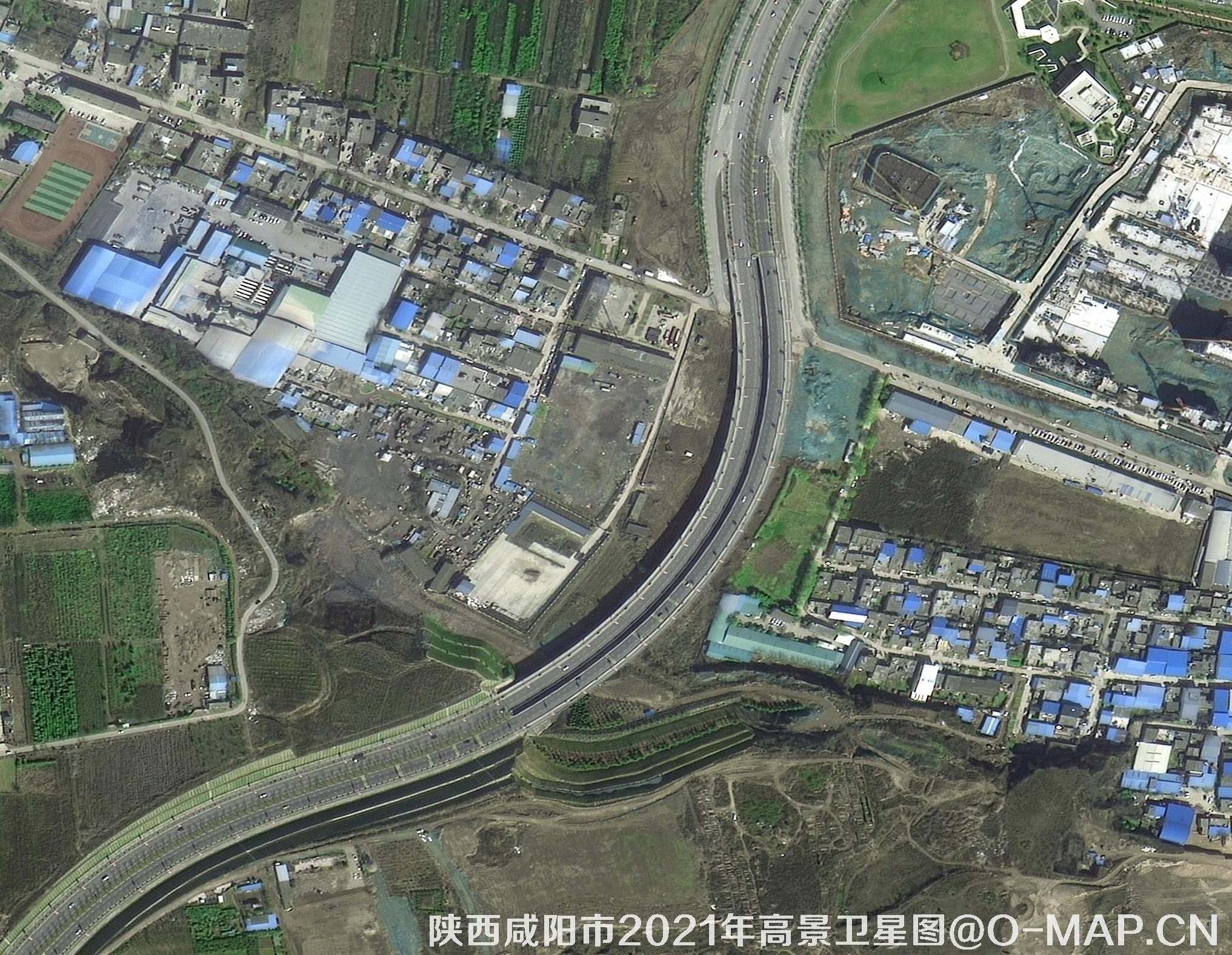 陕西省咸阳市2021年高景卫星0.5米分辨率影像图