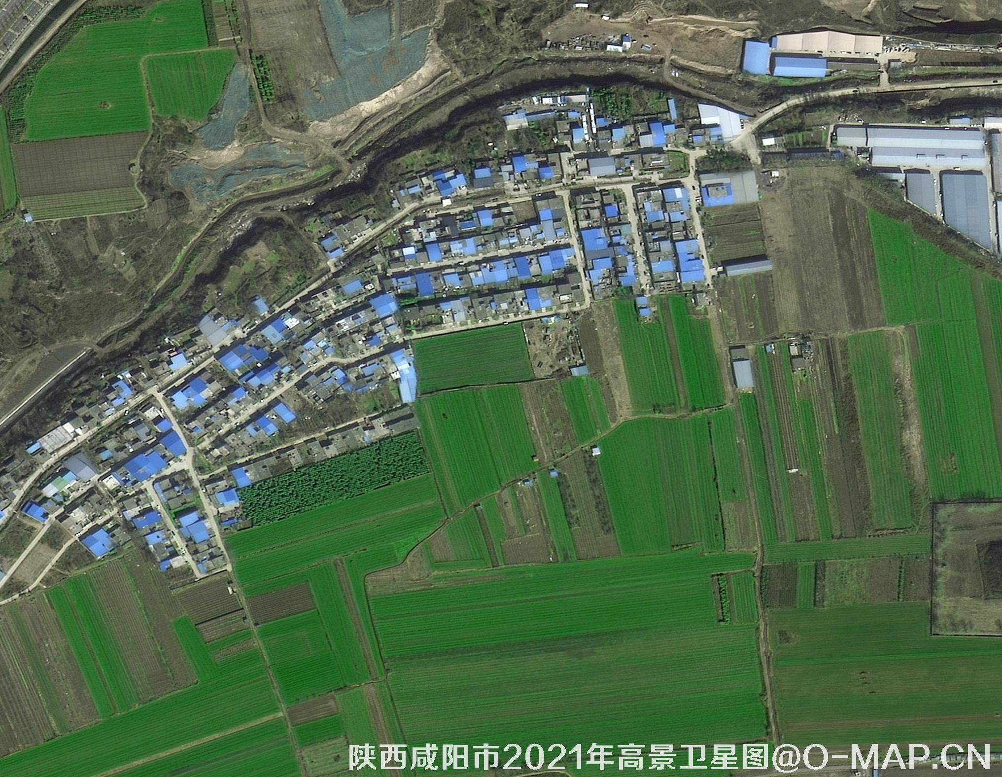 陕西省咸阳市2021年高景卫星0.5米分辨率影像图