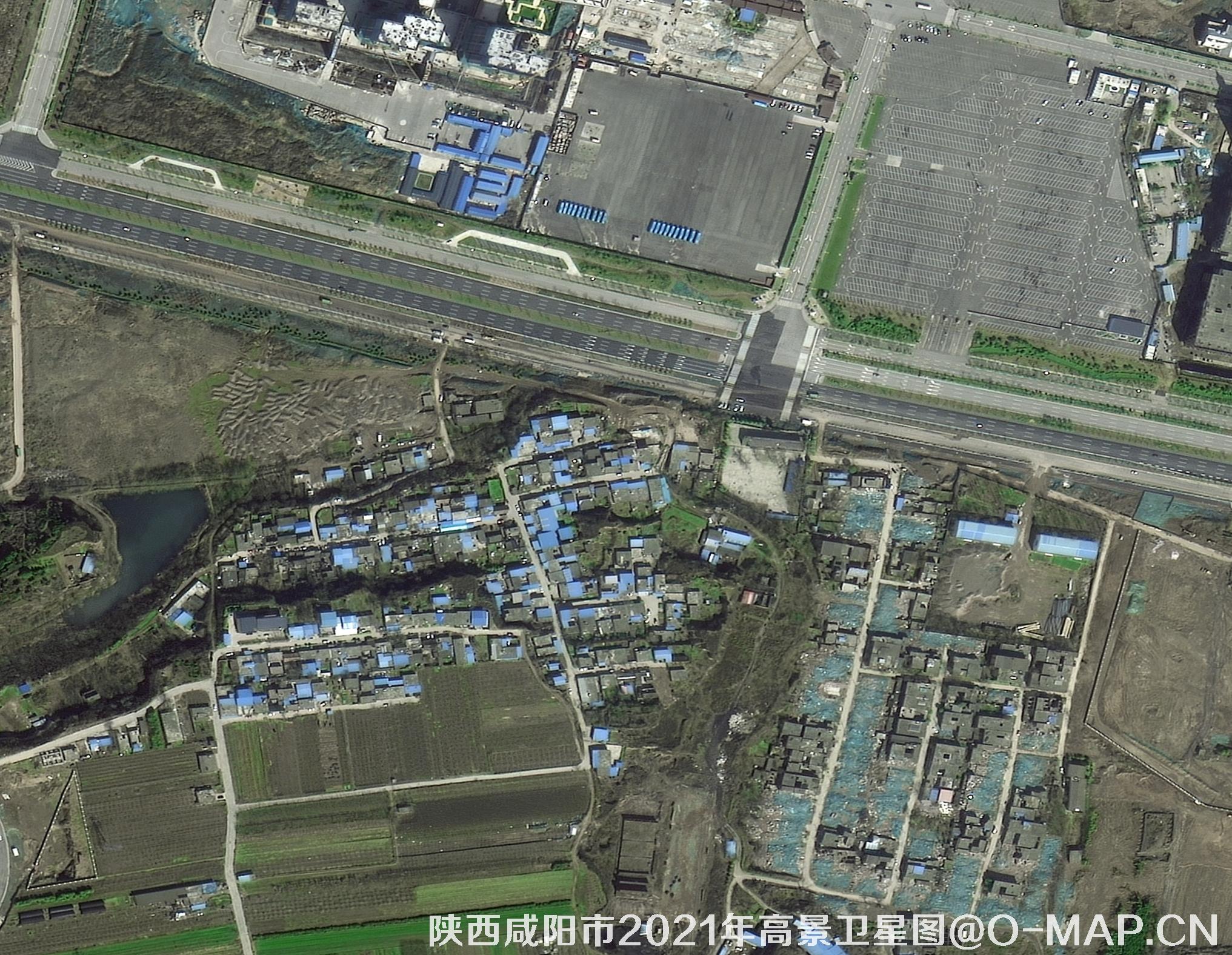 陕西省咸阳市2021年高景卫星0.5米分辨率影像图