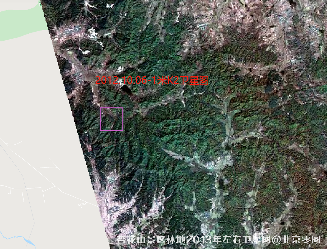 杏花山景区林地2013年左右卫星图