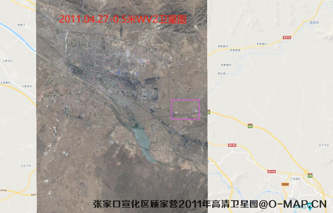 河北省张家口宣化区顾家营2011年高清卫星图