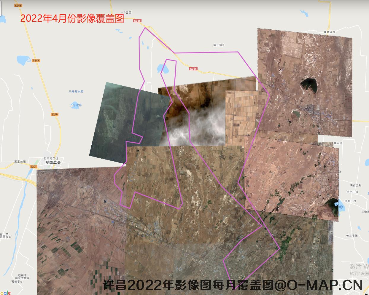 河南省许昌市2022年每月高清卫星图覆盖范围