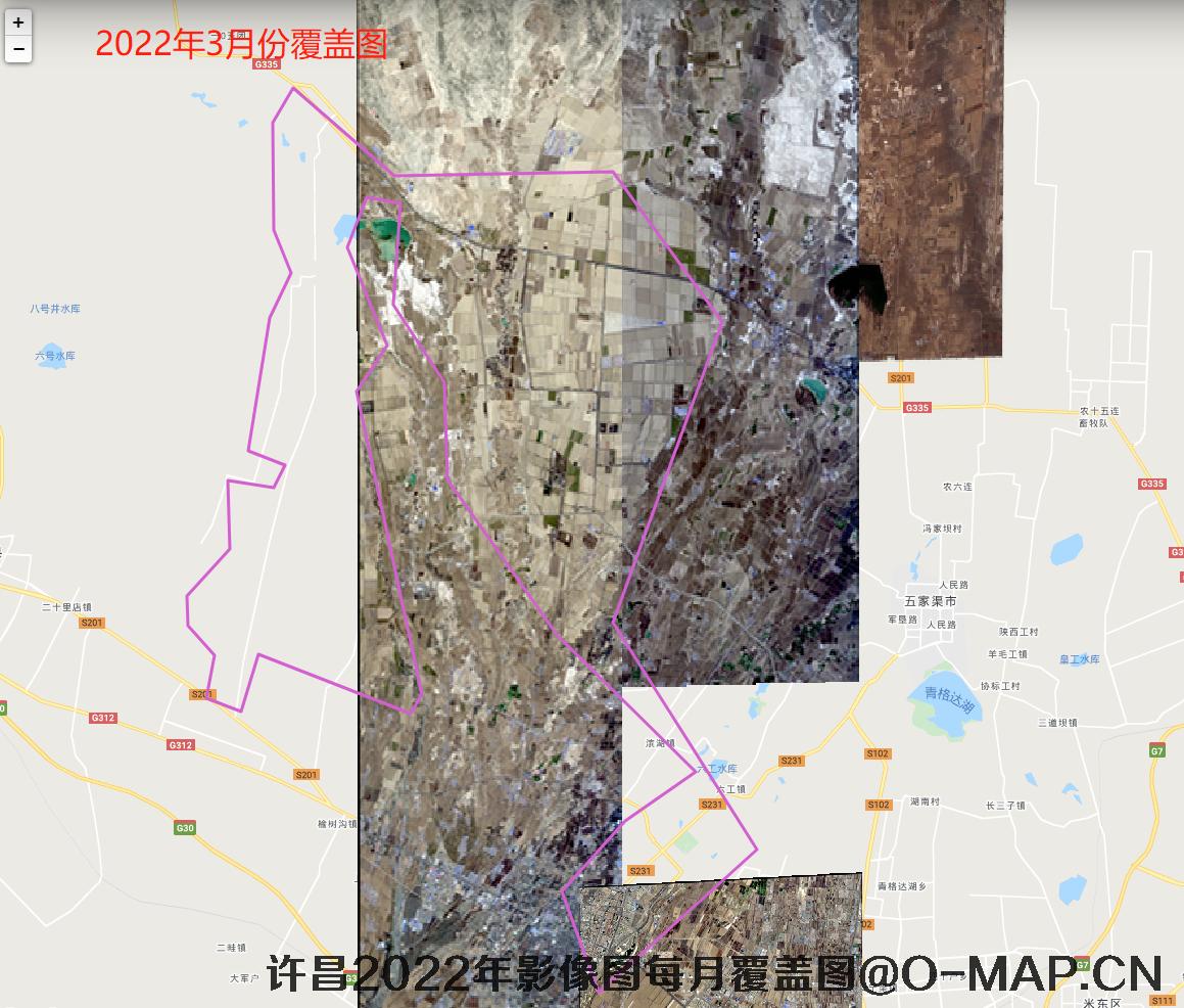 河南省许昌市2022年每月高清卫星图覆盖范围