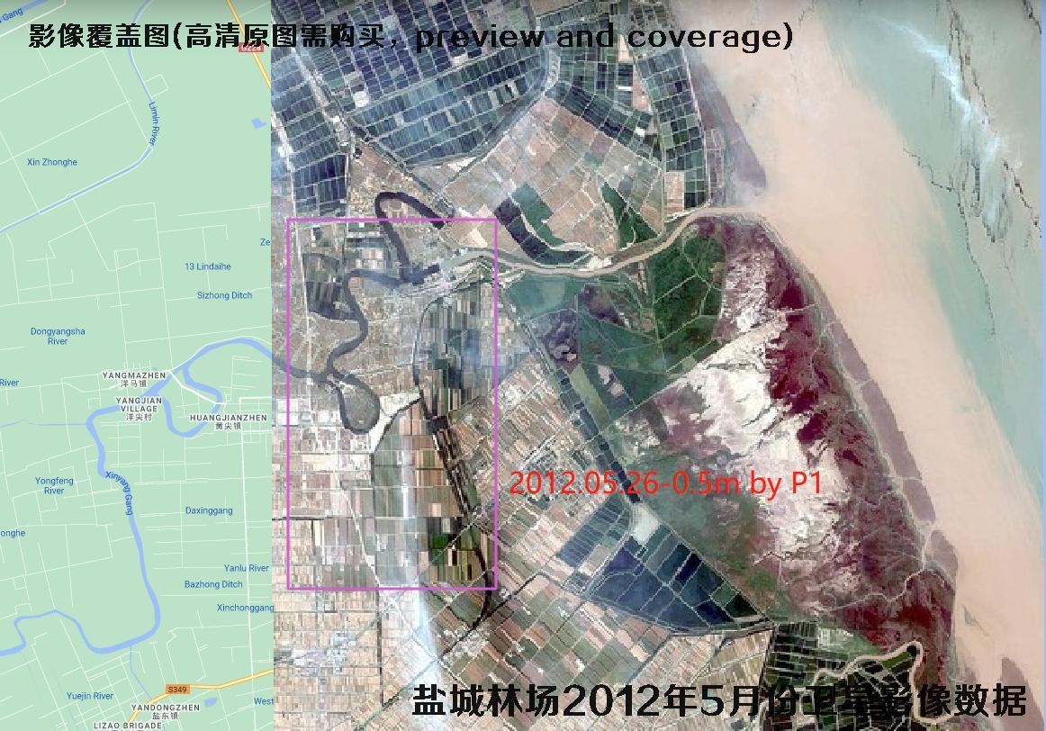 江苏省盐城林场5-10月份历年遥感影像数据