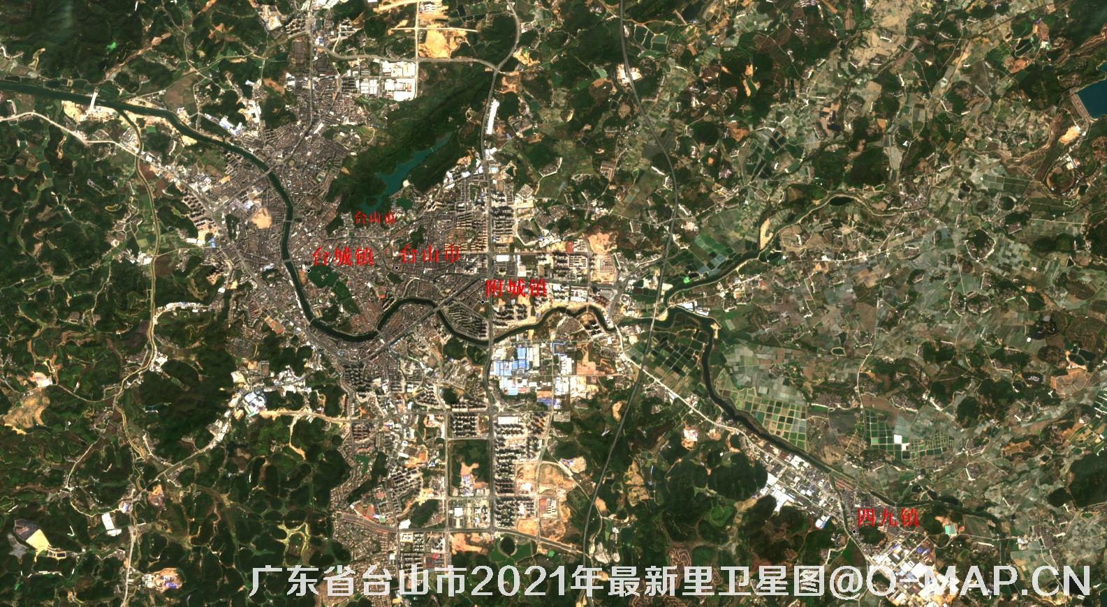 广东省台山市2021年最新里卫星图