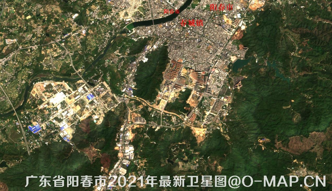 广东省阳春市2021年最新卫星图