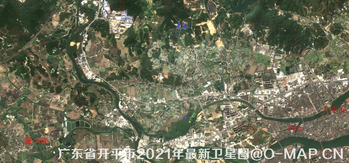 广东省开平市2021年最新卫星图