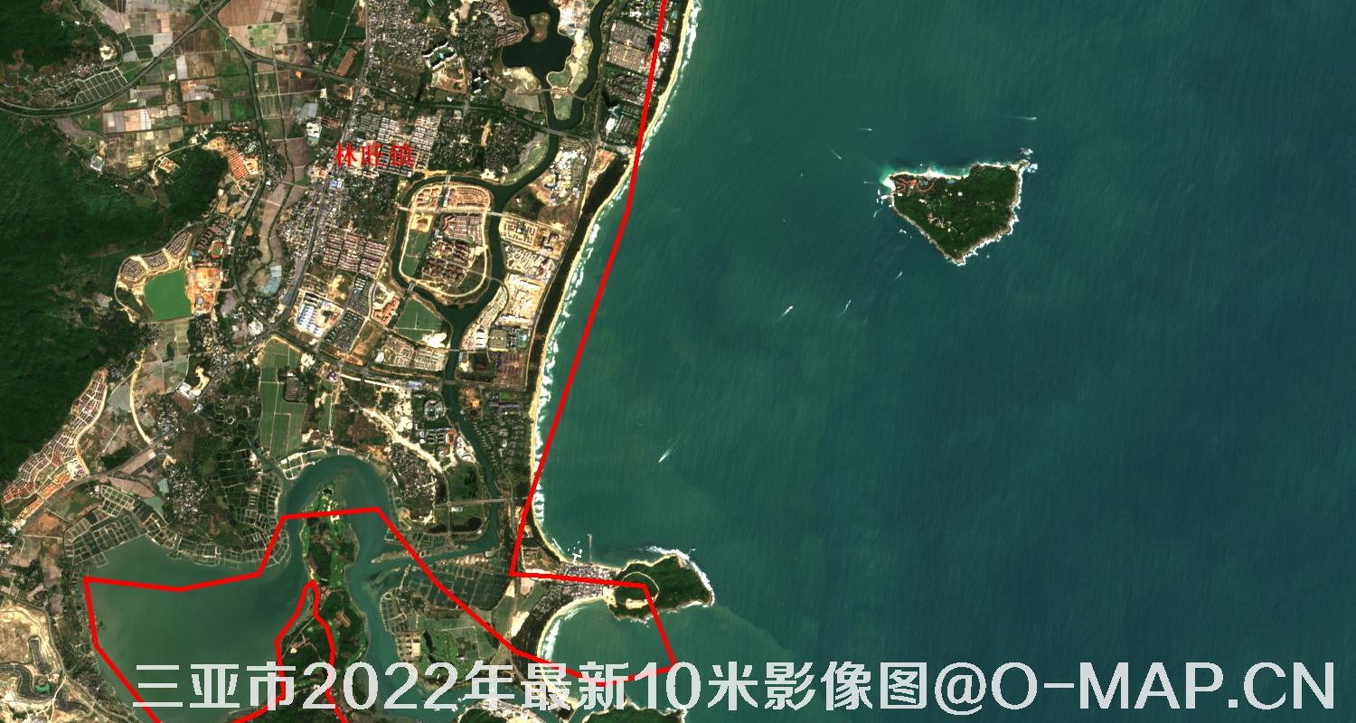 海南省三亚市2022年最新10米影像图